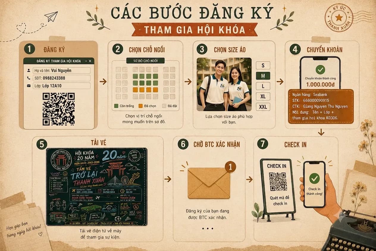 Các bước đăng ký tham gia hội khóa